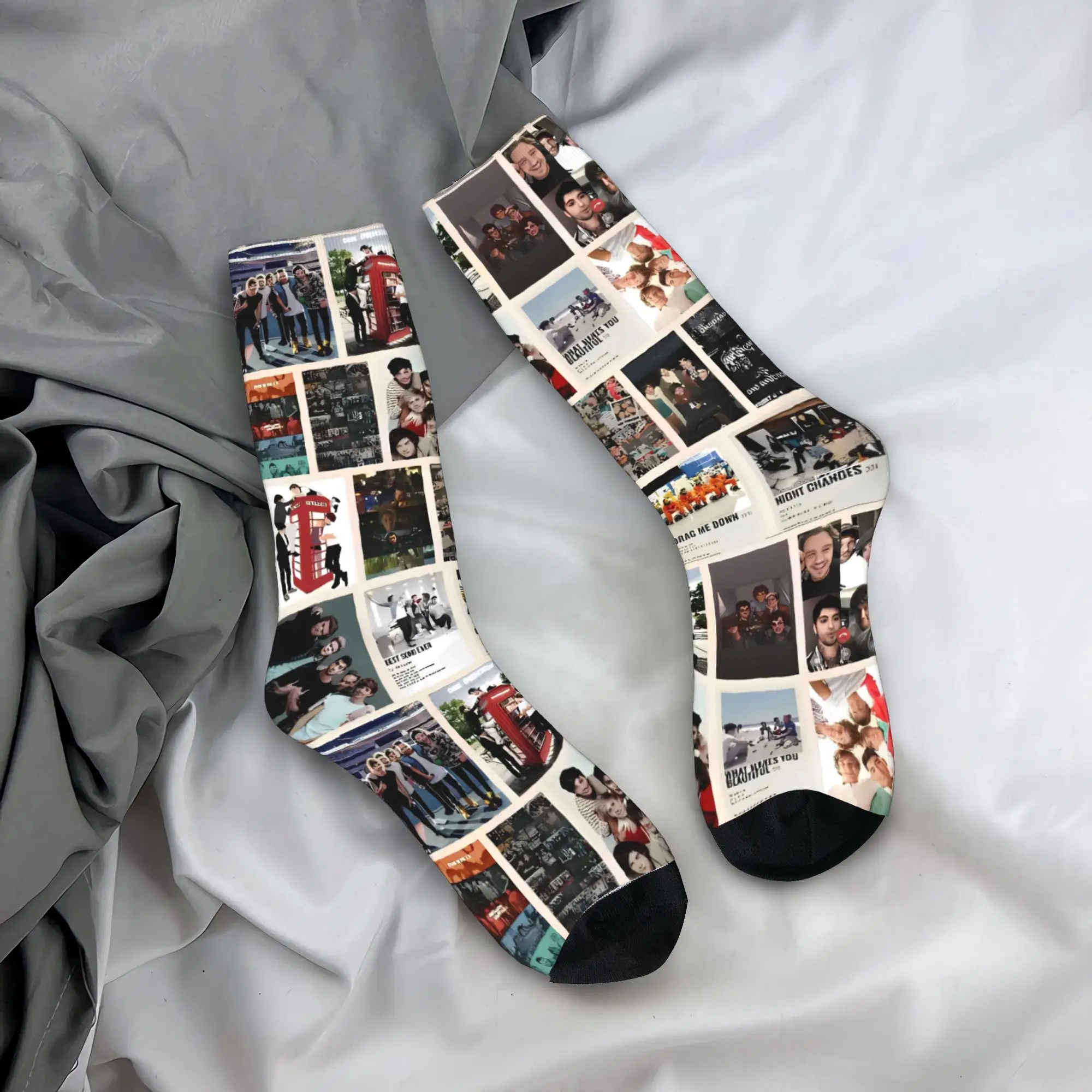 

Носки Ones Music and Directions, современные чулки, мужские удобные велосипедные носки, осенние нескользящие носки с графическим рисунком