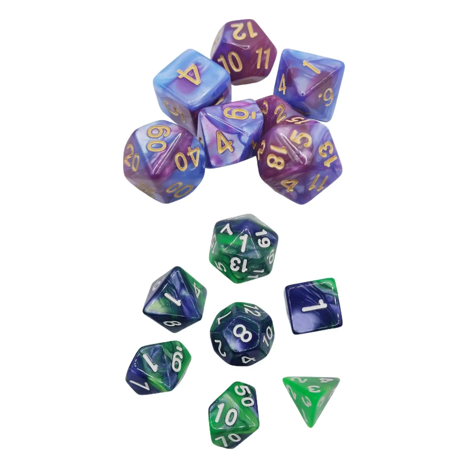 7x Polyhedral Dice Set Double Colors for Party Favors Gifts Board Games Role Playing Games