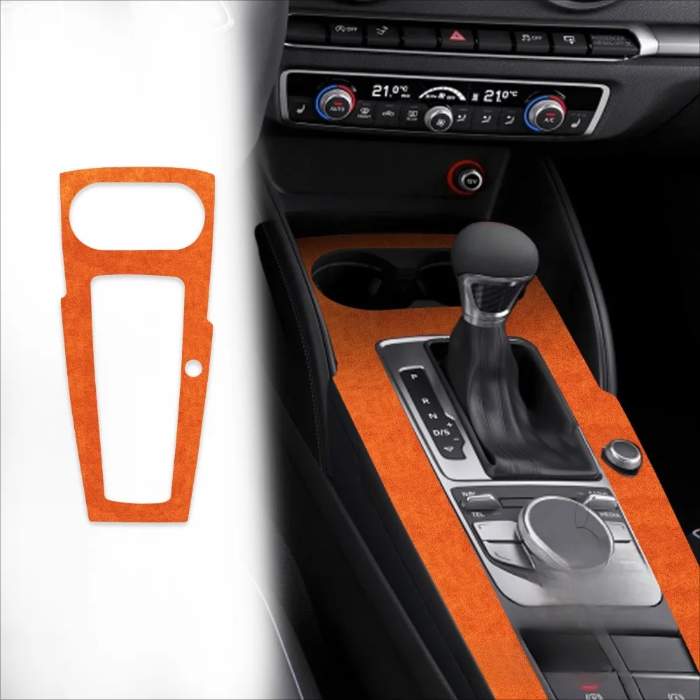 

For Audi A3 14-18 Alcantara Suede Single Hole Gear Shift Panel Trim Sticker Decal Low Spec Interior Styling Upgrades Accessories