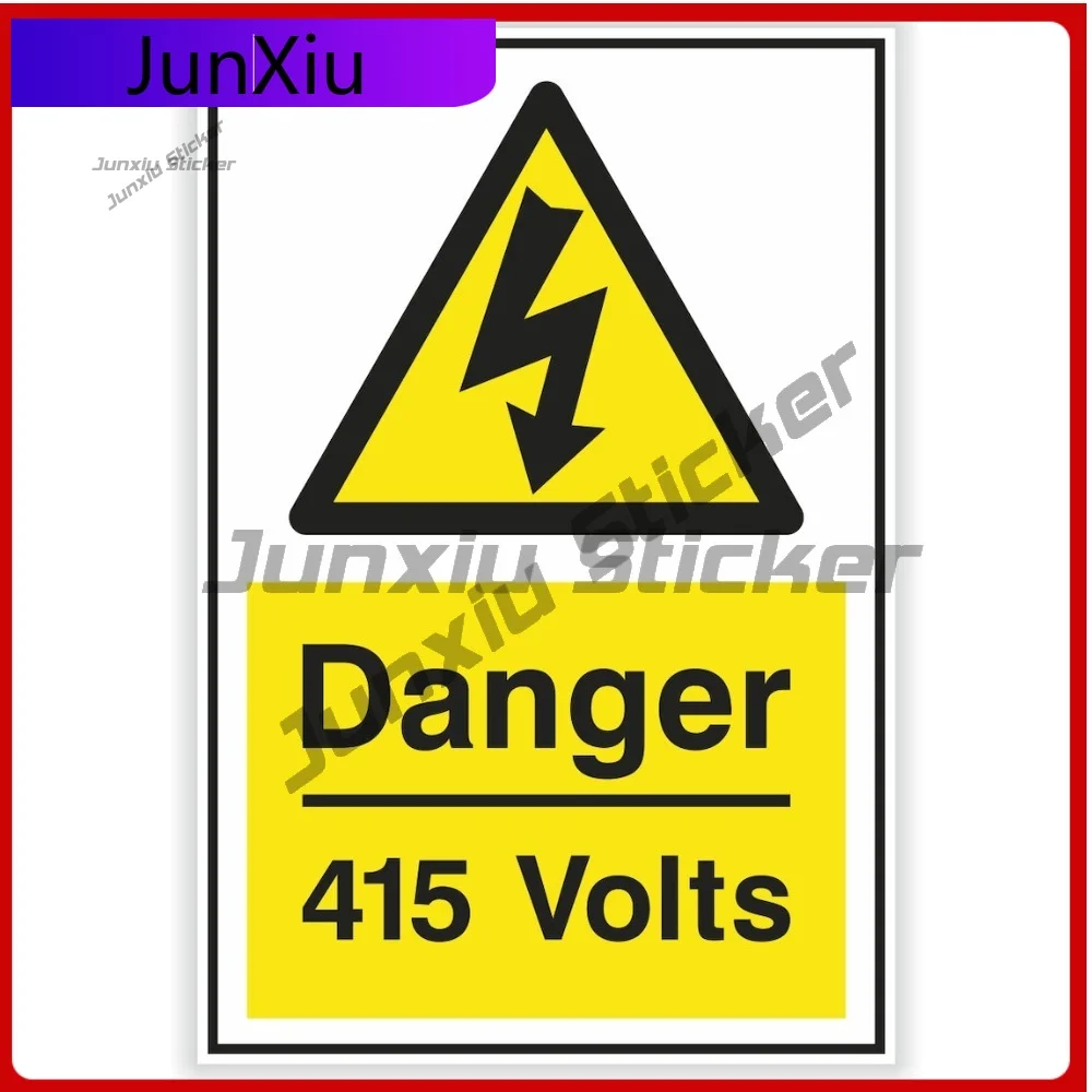 

Danger 415 Cool Truck Fade Resistant Sticker Vinyl Waterproof Durable Volts Safety Warning Window Sign Unique Decoration Cute