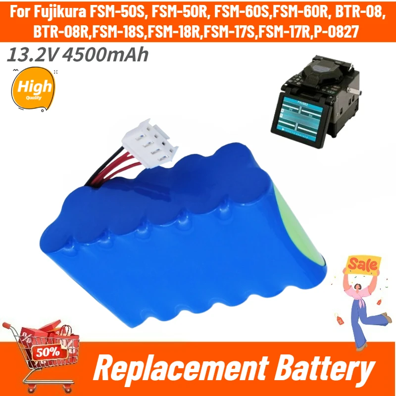 

Аккумулятор высокого качества BTR-08 BTR-06S 13.2V 4500mAh для Fujikura BTR-08R FSM-18S FSM-50S FSM-50R FSM-60S FSM-60R FSM-18R, абсолютно новый