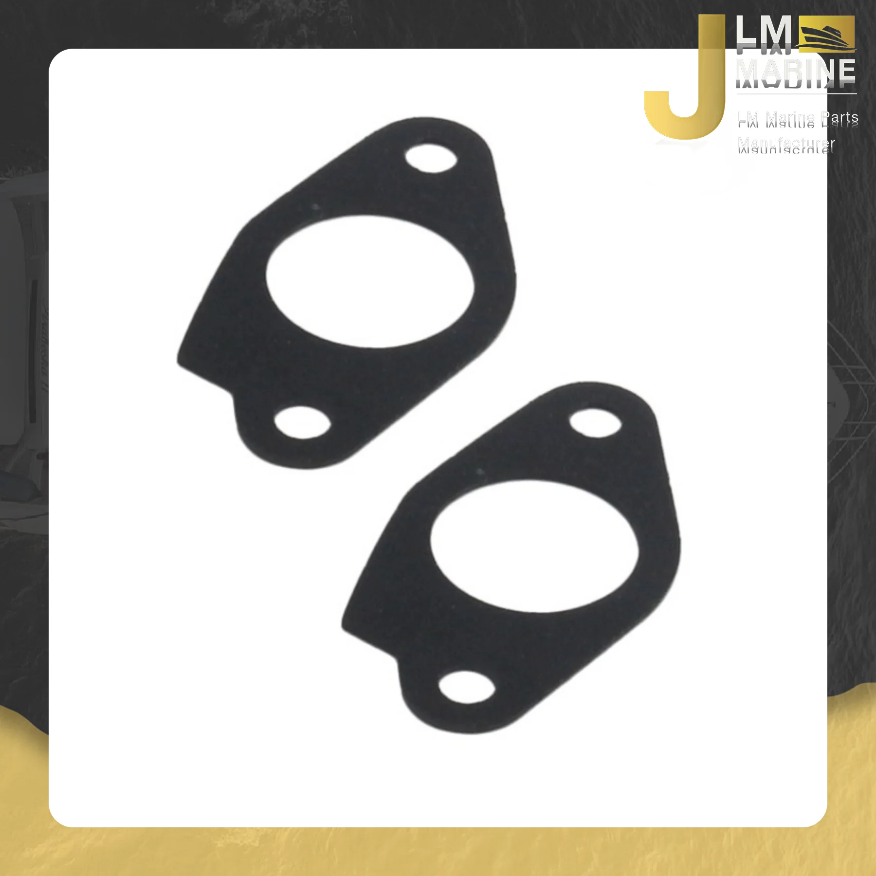 JLM Marine Outboard Carb Carburetor Gasket for Yamaha 6 HP F6 4 Stroke 2006 and Later 6BX-E3646-00 6EE-E3646-00