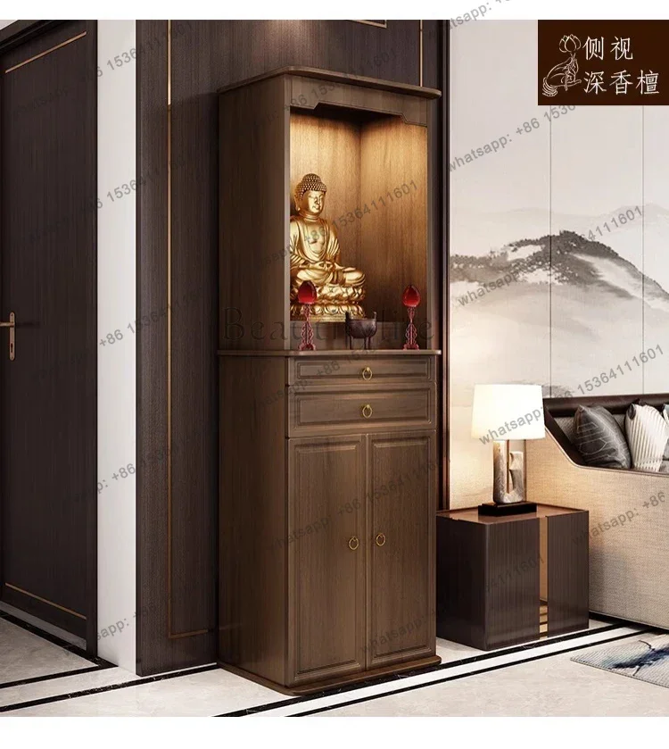 FG  Modern Buddhist Altar Cabinet Offering Table New Chinese Style Standing Cabinet Home Living Room God of Wealth Offering Ta