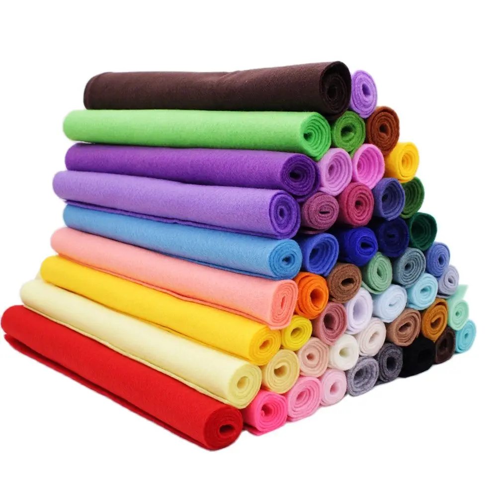 High Density Soft Felt Fabric 1.2mm 25cmx28cm Non-Woven Sheet For DIY Sewing Crafts, Doll ,Toys Accessories Material