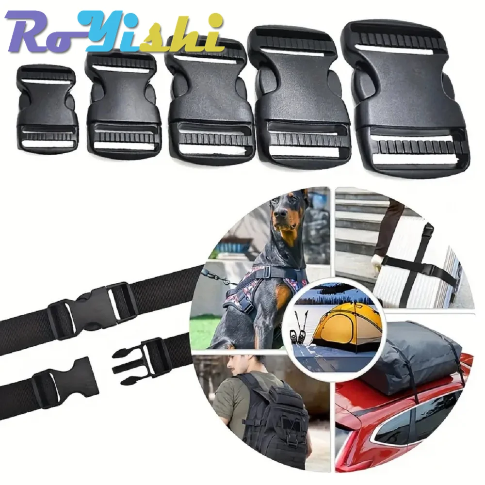 20mm 25mm 32mm~50mm Plastic Hardware Dual Adjustable Side Release Buckles Molle Tatical Backpack Belt Bag Parts Strap Webbing