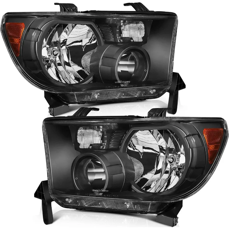 

Замена фары в сборе, подходит для Toyota Sequoia 2008-2017, Toyota Tundra и 20072013 годов с черным корпусом, янтарный отражатель, прозрачный