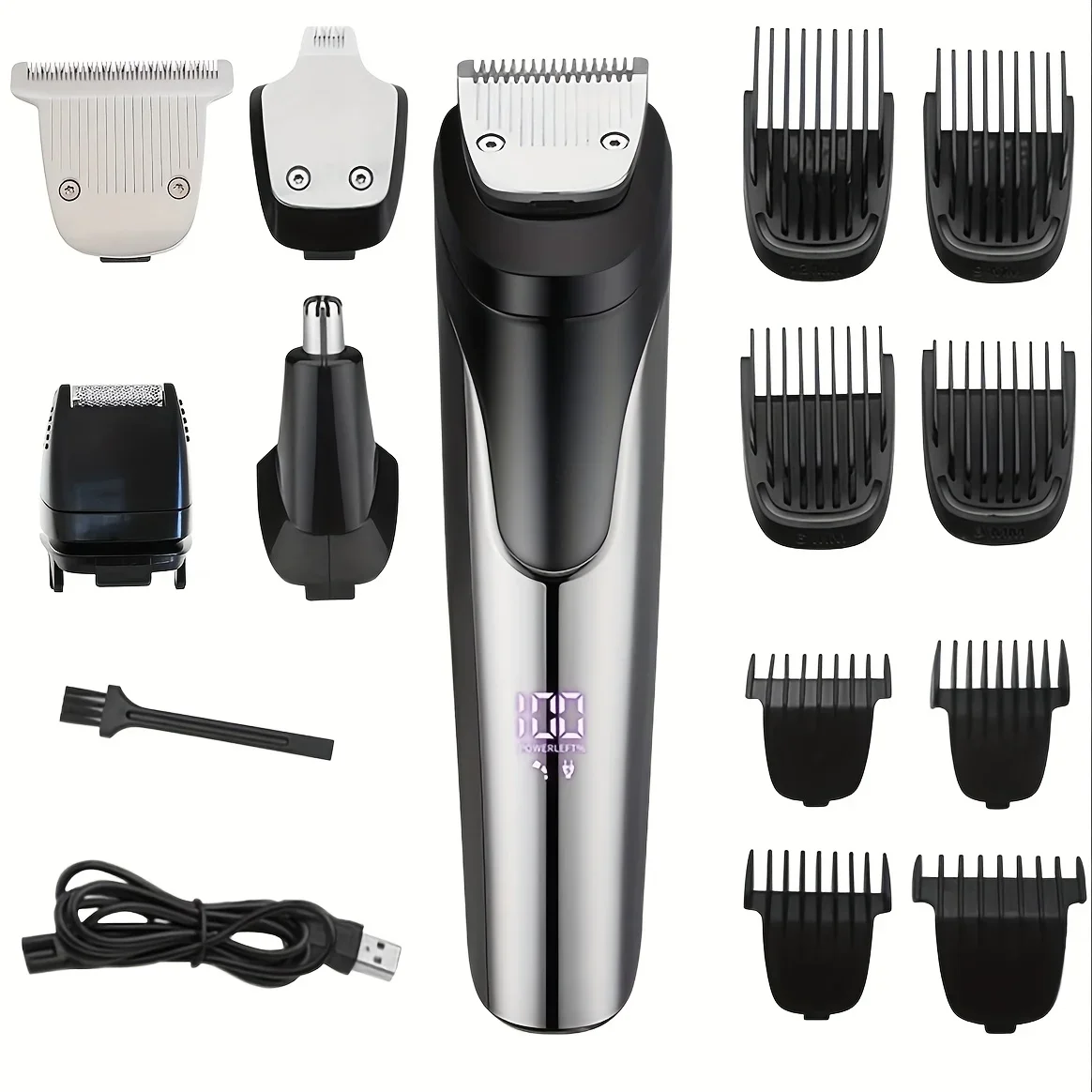 Beard Trimmer For Men, All-in-One Men's Hair Clipper Hair Trimmer, Mustache Body Nose Ear Facial Cutting Shaver
