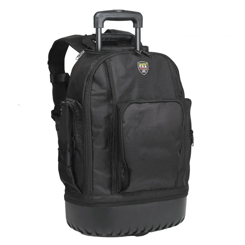 Double Shoulder Tool Kit Pull Rod Backpack for Electrician Tools Hardware Organizer Tools Suitcase for Tools Mechanical Tool Kit