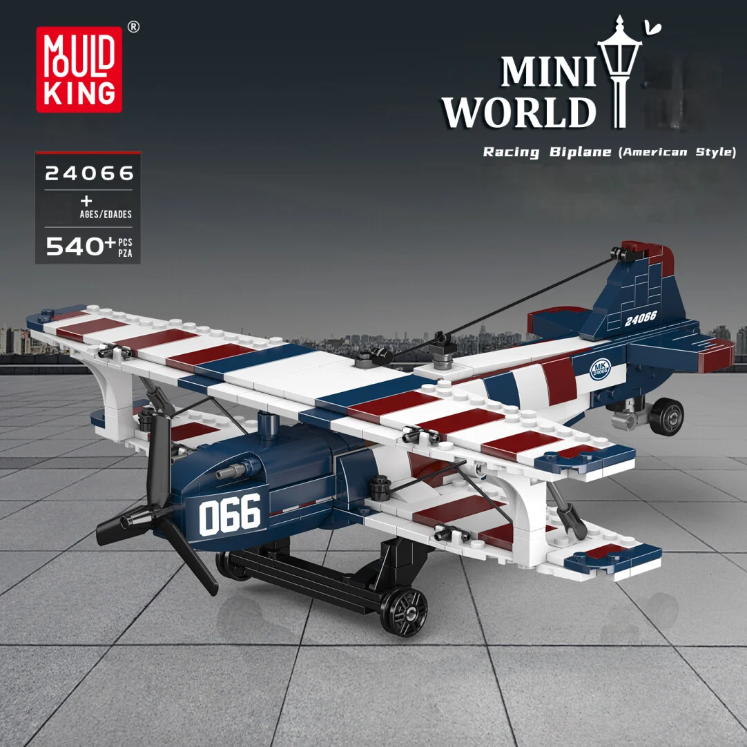 

MOULDKING Aircraft Model Building Blocks Plane Fighter MOC Assembly Bricks Ornaments Toys Kid DIY Bithday Gifts 24060 24066