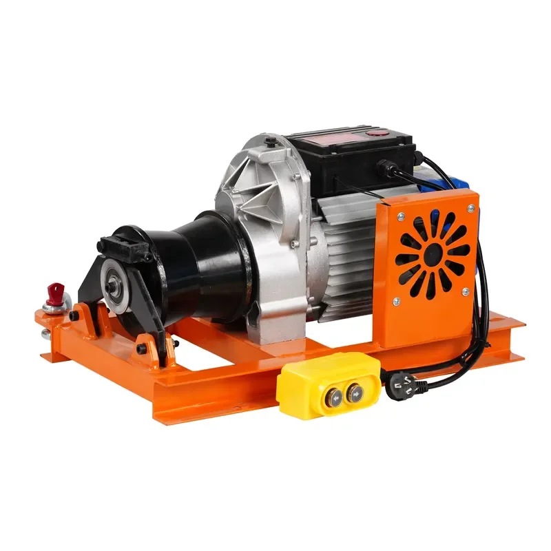New Factory Price 1T 220V Electric Winch Cable Pulling Machine Remote Control Aluminum Housing Portable for Power Line