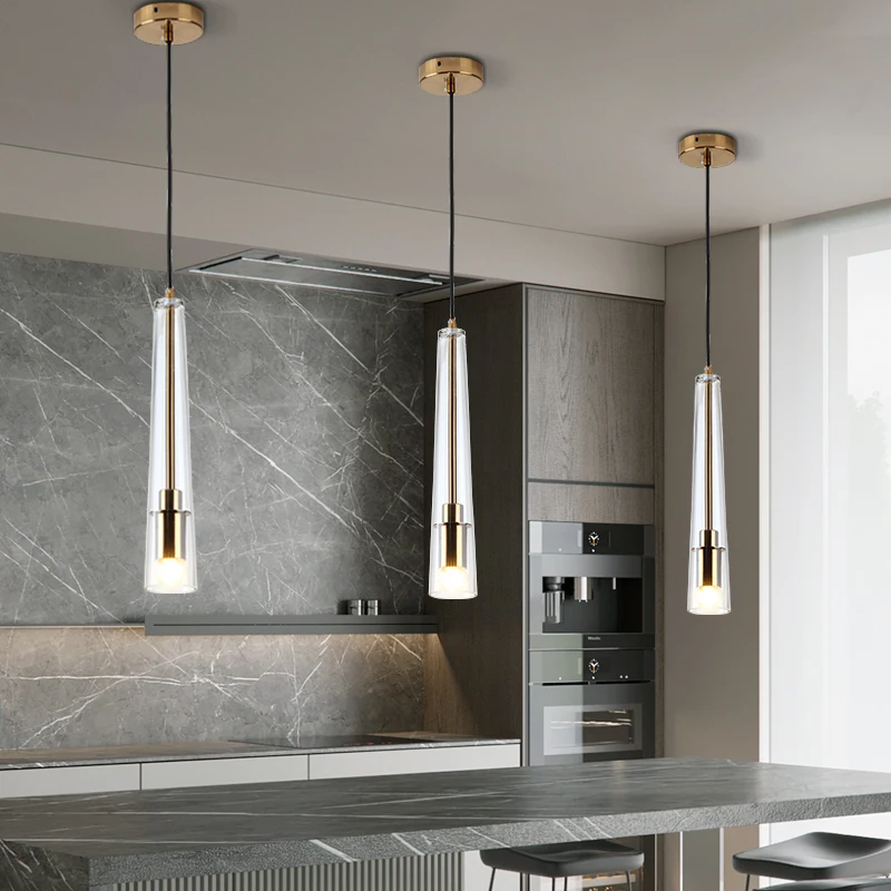 

Simple and luxurious restaurant pendant light, Nordic bar counter, wine cabinet, bedroom headboard, creative glass lamp