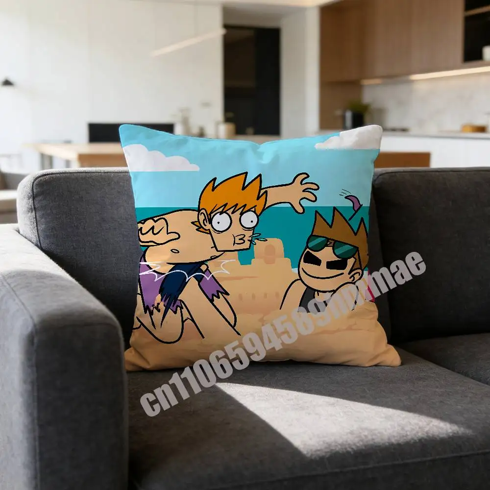 

For Sham 45x45cm 40x40cm Square Car Pillowcase Pad Cushion Cover E-Eddsworld T-Tord Edd Throw Pillow Case