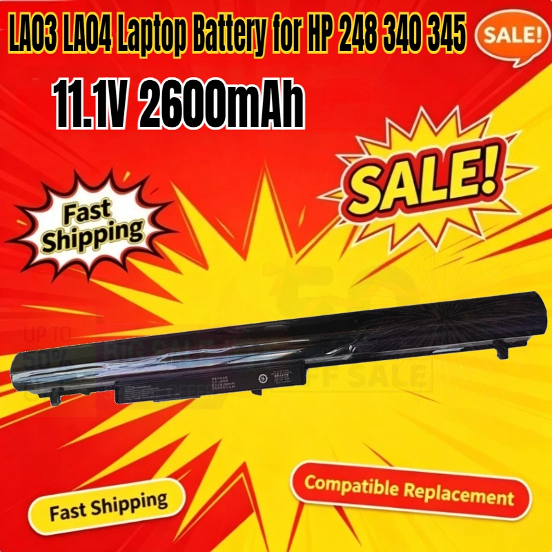 SWZY LA03 LA04 Laptop Battery for HP 248 340 345 350 G1 G2 TPN-Q129 130 131 132 HSTNN-Y5BV HSTNN-YB5M HSTNN-UB5N 11.1V/14.8V 260