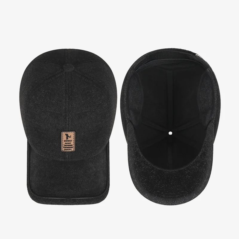 Middle Aged And Elderly Men Cotton Hat Autumn Winter Windproof Coldproof Father Hat Thickened Warm Fleece-Lined Baseball Cap image 6