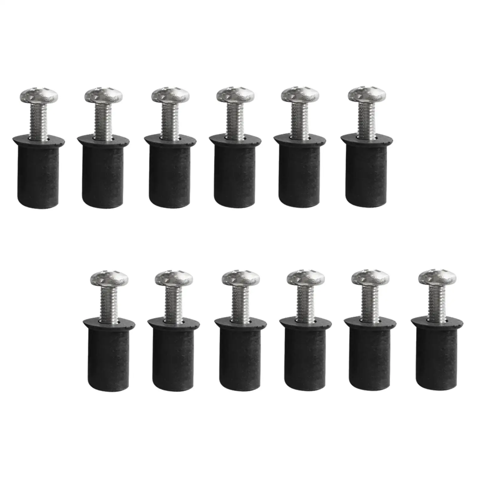 

M6 Rubber Wellnuts with Brass Nut Insert Marine Fastener Kit for Plastic Boat Rod Holder Kayak Canoe Accessories