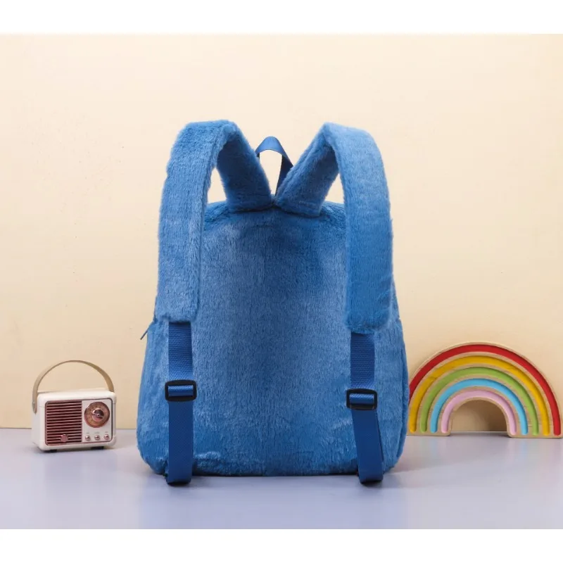 Hot Sales New Disney Cute Backpack Ins Blue Stitch Funny Cartoon Large-Capacity Student Backpack Kindergarten Bag Child Gift