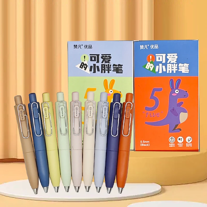 

5 шт./компл., портативная мини-ручка с коротким карманным сердечником 0,5 мм, нейтральная ручка, милая карбоновая ручка, прочная ручка с пулевидным наконечником, школьные принадлежности для студентов