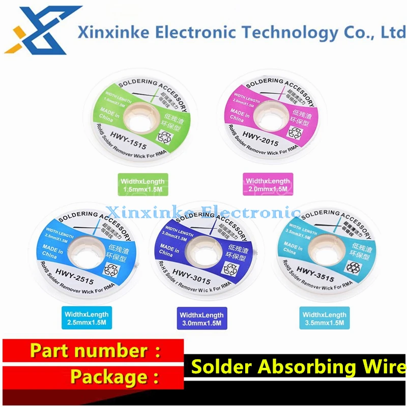 

Solder Absorbing Wire Suction Belt Tin Wire 1515/2015/3015/BGA Dissolder Pad Removal Tool Low Residue