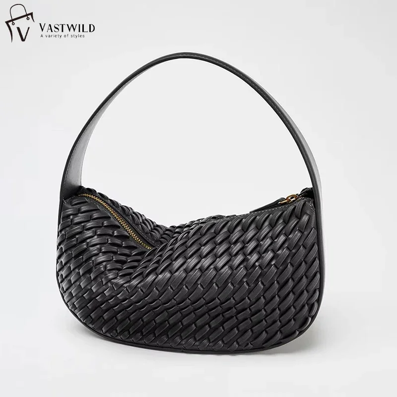 New Fashionable Woven Pattern Women's Handbag High Texture Large Capaci Dumpling Bag Versatile Tote Bags Lady Work Underarm Bags