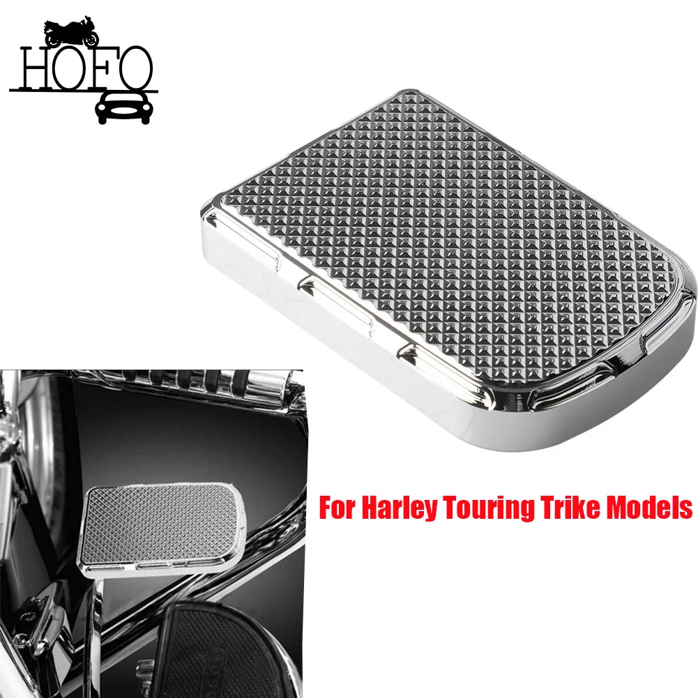 

Motorcycle Brake Pedal Pad Cover Black Chrome Aluminum For Harley Touring Trike Models 1980-2022 FLD Softail