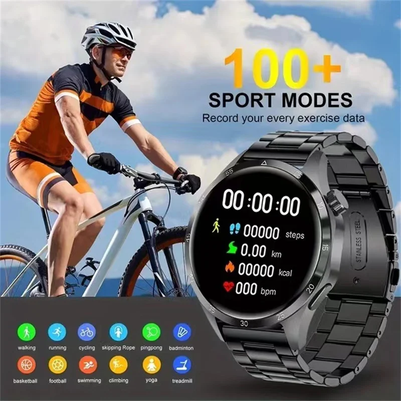 Dla Huawei GT4 Max Inteligentny zegarek Męski zegarek 4 Pro AMOLED Ekran HD GPS NFC Tętno Wodoodporny Bluetooth Połączenie SmartWatch Dla Mężczyzn