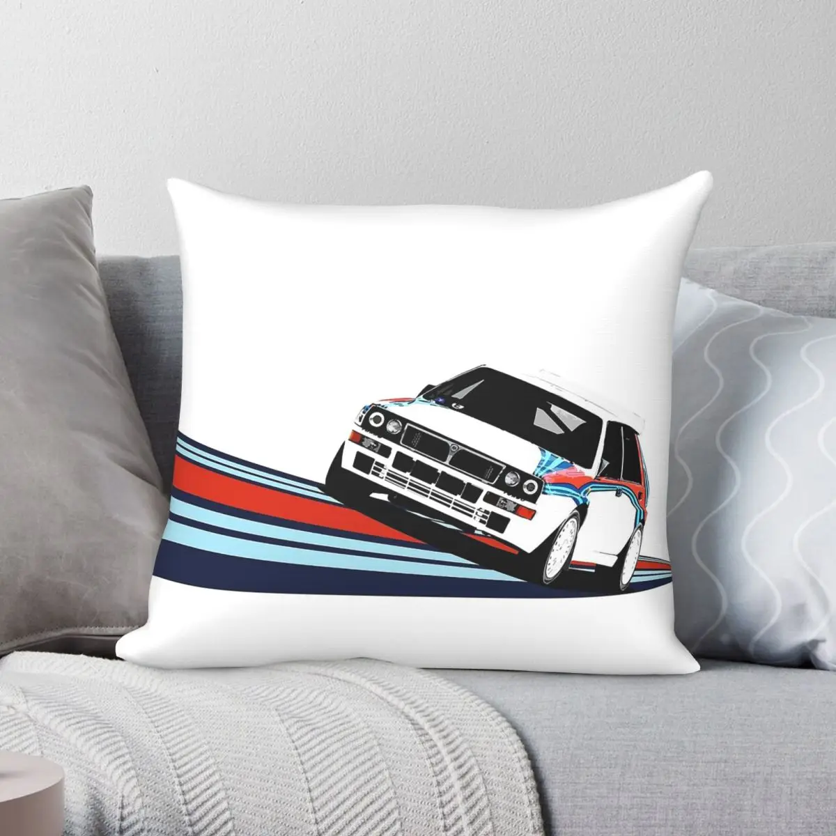 1992 Rally Race Car Square Pillowcase Polyester Linen Velvet Pattern Zip Decor Throw Pillow Case Sofa Cushion Cover 45x45