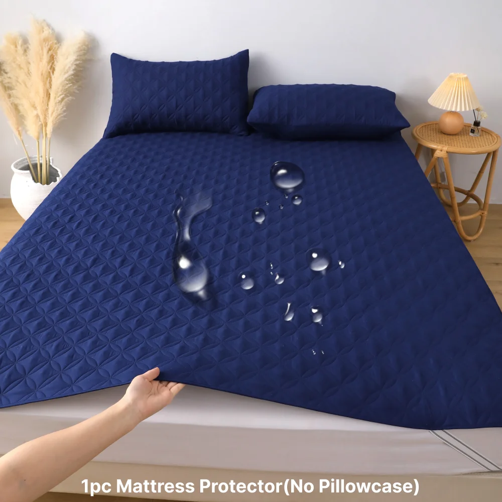 Wasserdichter Matratzenschutzbezug mit elastischem Band, weiche, atmungsaktive Matratzenauflage für Bett, Grau/Weiß/Grün/Blau – Detail 10