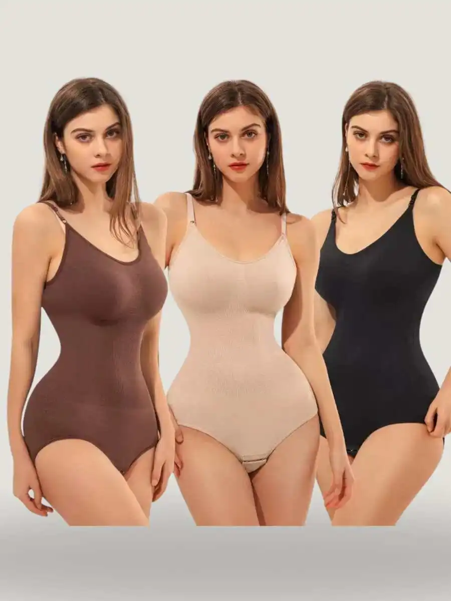 Seamless Shaping Bodysuits For Women - Tummy Control, Butt Lifting, Hip Enhancement, Soft Polyester Blend, Elegant Design,