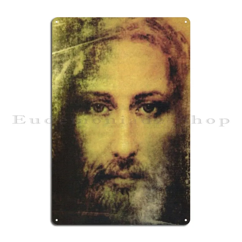 Holy Shroud Jesus Face Shroud Of Turin Jesus Christ Jesus Trinity Metal Sign Living Room Personalized Wall Decor Tin Sign Poster