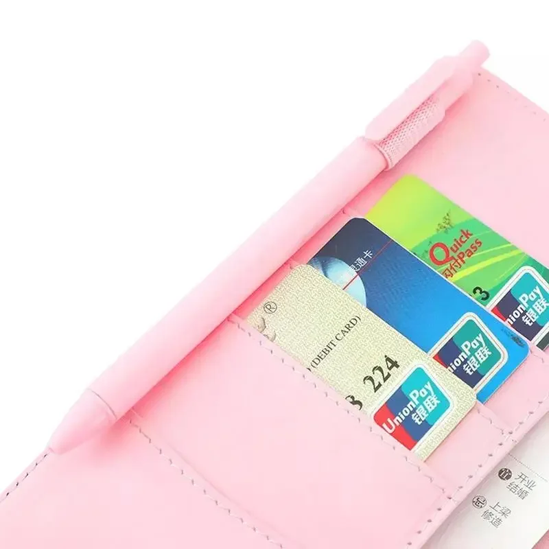 A6 PU Leather Budget Binder Notebook Cash Envelopes System Set Binder Pockets for Money Budget Saving Bill Organizer