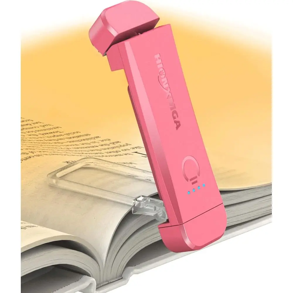Silent Touch LED Reading Light, Rechargeable Clip-on Book Light with 3 Amber Colors and Precise Dimming for Night Reading, Ideal