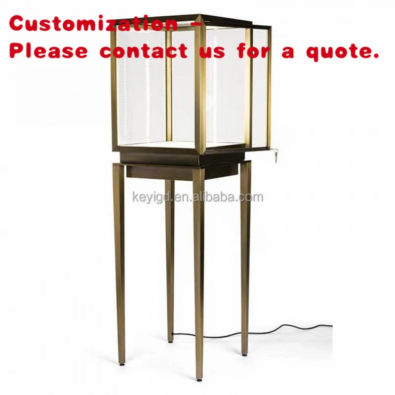 

custom.Custom Luxury Tempered Glass Display Showcase Metal Frame Jewelry Display Cabinet Retail Store