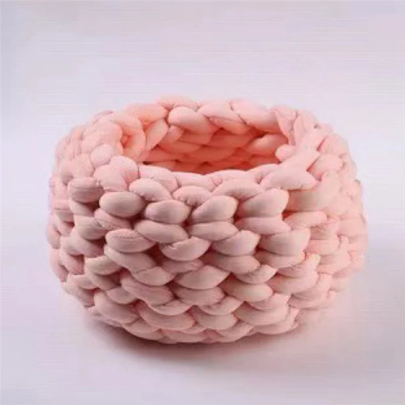 

ABPR-Yarn Cat And Dog Beds Used In All Seasons Removable And Washable DIY Hand-Woven Cotton-Filled Thick Yarn Pet Bed