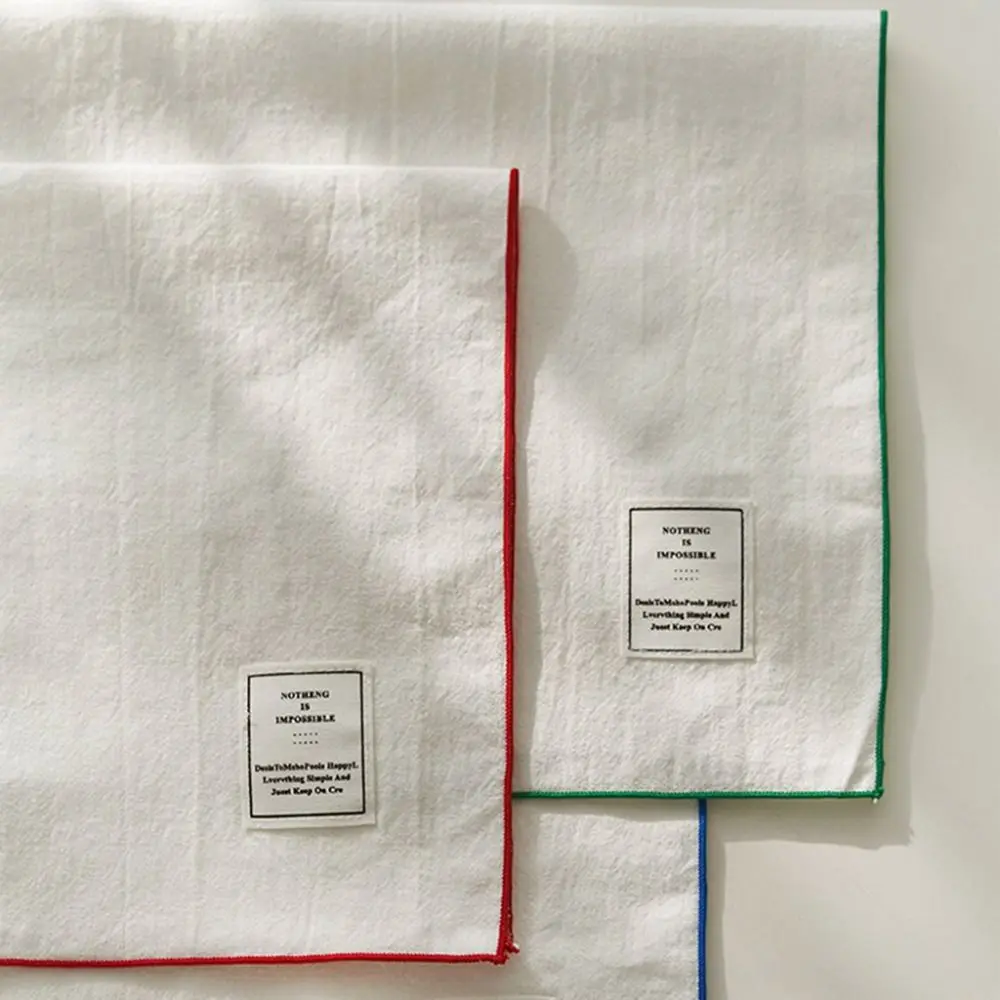 

Kitchen Accessories 30x50cm Solid Color Placemat Elegant Cotton Cup Cloth Mat Retro Vintage Cloth Napkin Hotel