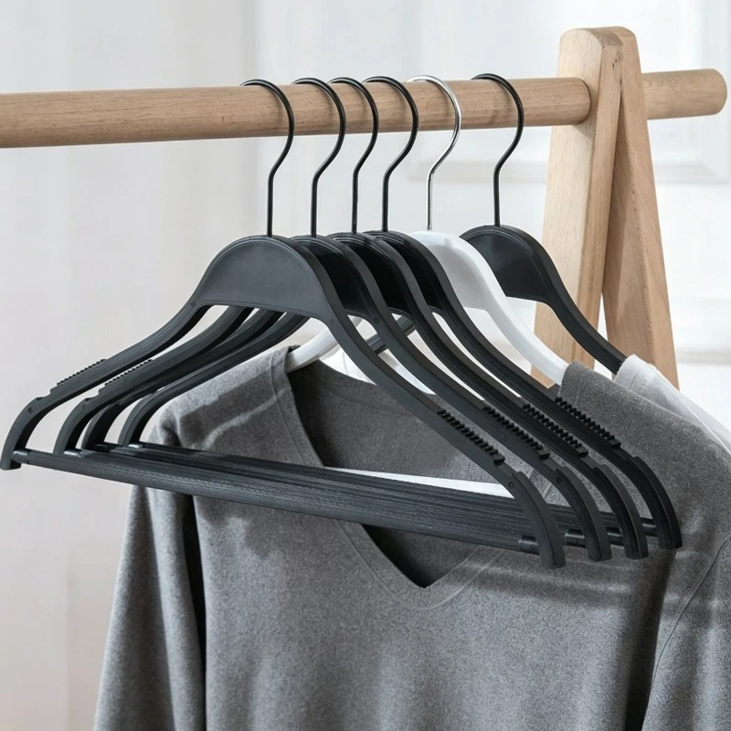 Traceless Plastic Suit Hanger,Anti-slip Clothes Support Hanger,Durable Garment Hanger for Clothing Store Retail & Home Daily Use