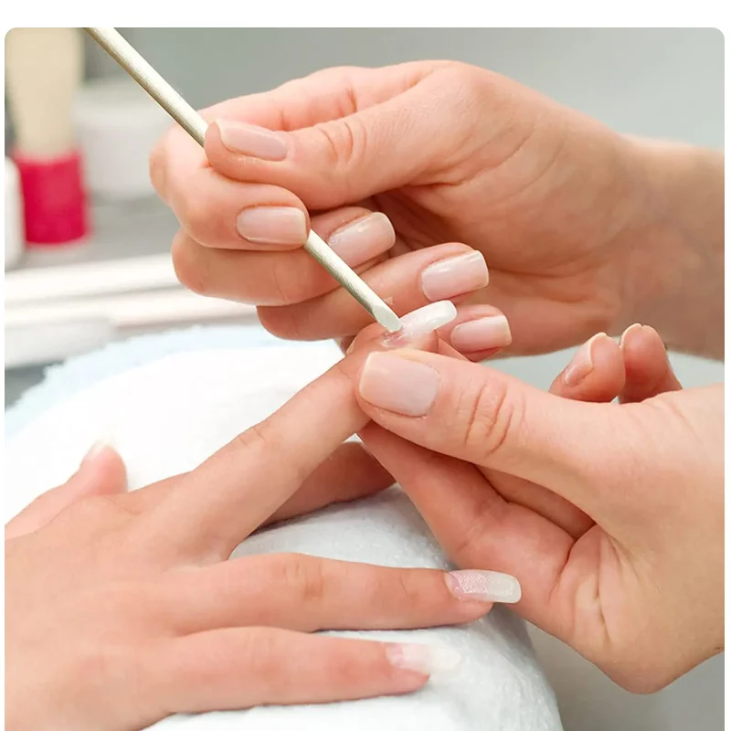 100 قطعة عصا خشبية برتقالية مسمار الفن دافعات أدوات إزالة الجلد الميت ل مانيكير باديكير جيل للأظافر العناية بالطلاء عصا #3