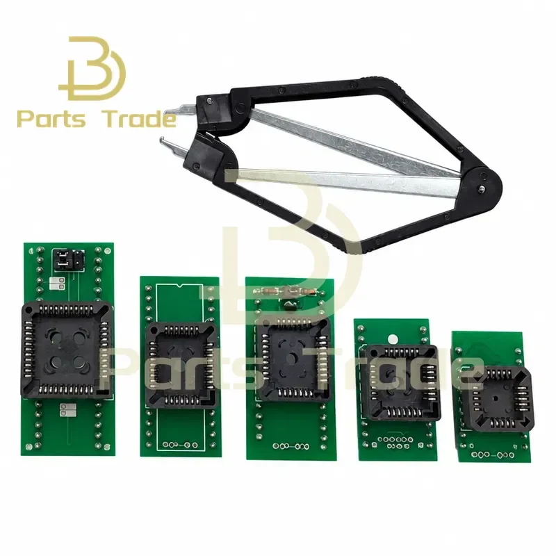 Complete PLCC to DIP Adapter Kit 20 28 32 44 Pin with IC Extractor for T48 TL866CS TL866A Programmer