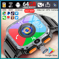 2025 New PGD Android Smart Watch Men GPS 64G ROM Storage HD Dual Camera 4G SIM WIFI Wireless Fast Internet Access Smart Bracelet