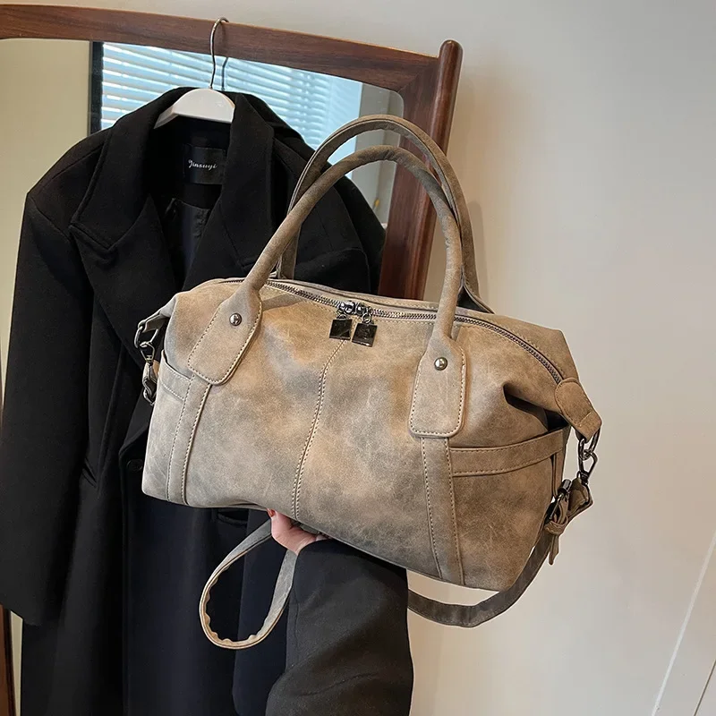 Retro Design PU Skórzane torby na ramię dla kobiet 2025 NOWOŚĆ Koreańska moda Duża torba pod pachę Kobiece torby crossbody Torebki bolso sacs — zdjęcie 4
