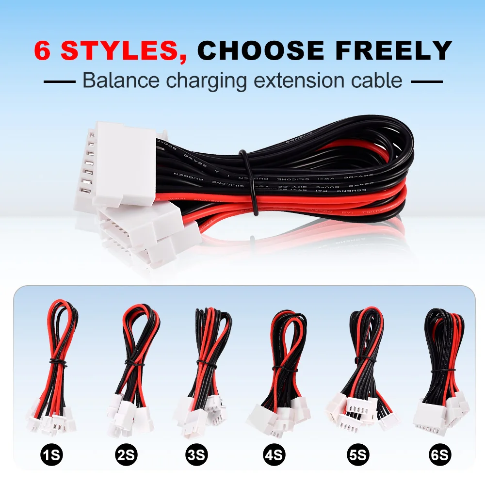 9IMOD  150MM Extension Cord 1S 2S 3S 4S 5S 6S Lipo Balance Wire For All Types of RC Cars  Boats Planes Lipo Battery Charger