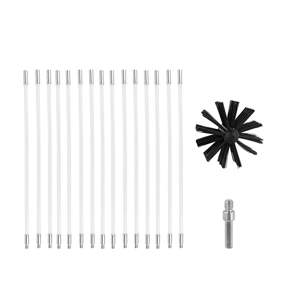 Chimney Sweep Kit Easy Assembly And Disassembly For Cleaning Chimney Cleaning Brush Kit Nylon