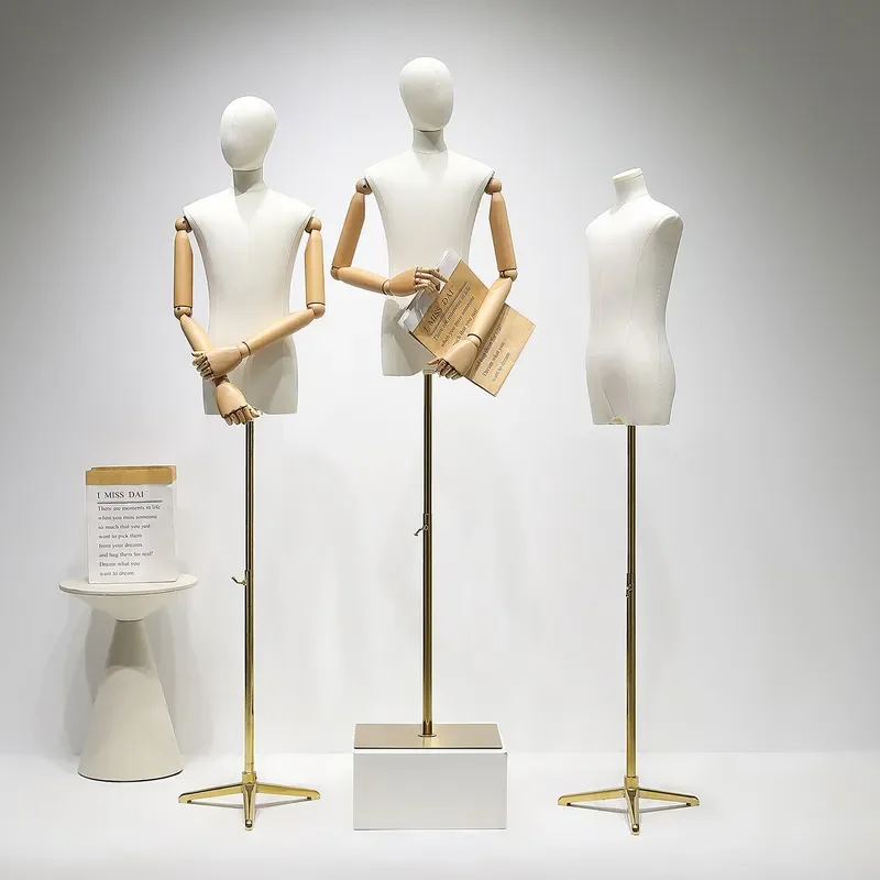 for Children Clothing Store Teen Model Props Half Body Dummy Mannequin Display Stand for Male Female Adult Window Showcase