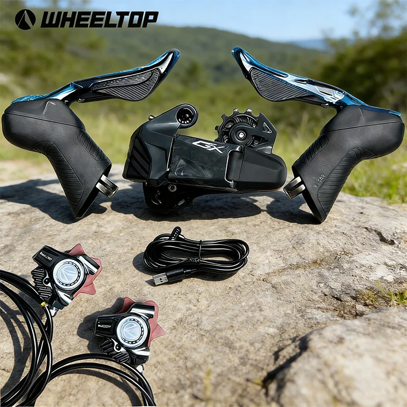 Wheeltop GeX Wireless Electronic Gravel Groupset 7-14 Speed Rear Derailleur and Shifter