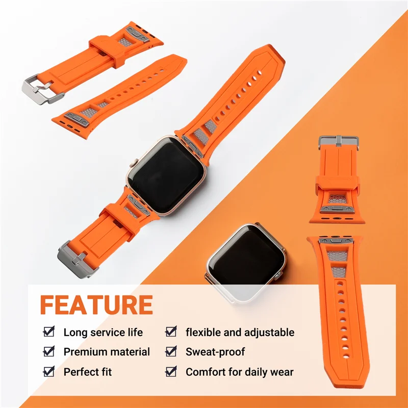 HFES Strap For  Watch Band 49Mm Rubber Sport Bracelet Wristband Replacement Accessories