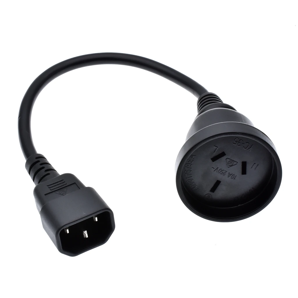 Power Adapter Cord For PDU PSU USP ,IEC 320 C14 Male Plug to SAA Australia 3Pin Female Power Extension Cable image 3