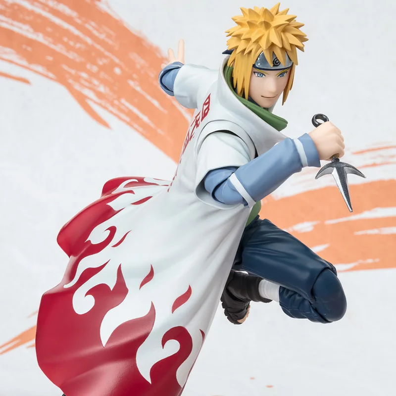 In Stock Bandai Original S.H.Figuarts SHF Minato Namikaze -NARUTOP99 Edition- Anime Action Figure Model Finishe Toy Gift for kid