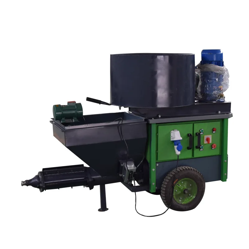 Wet Mixed Sand Cement Mortar Pump Plaster Spraying Machine