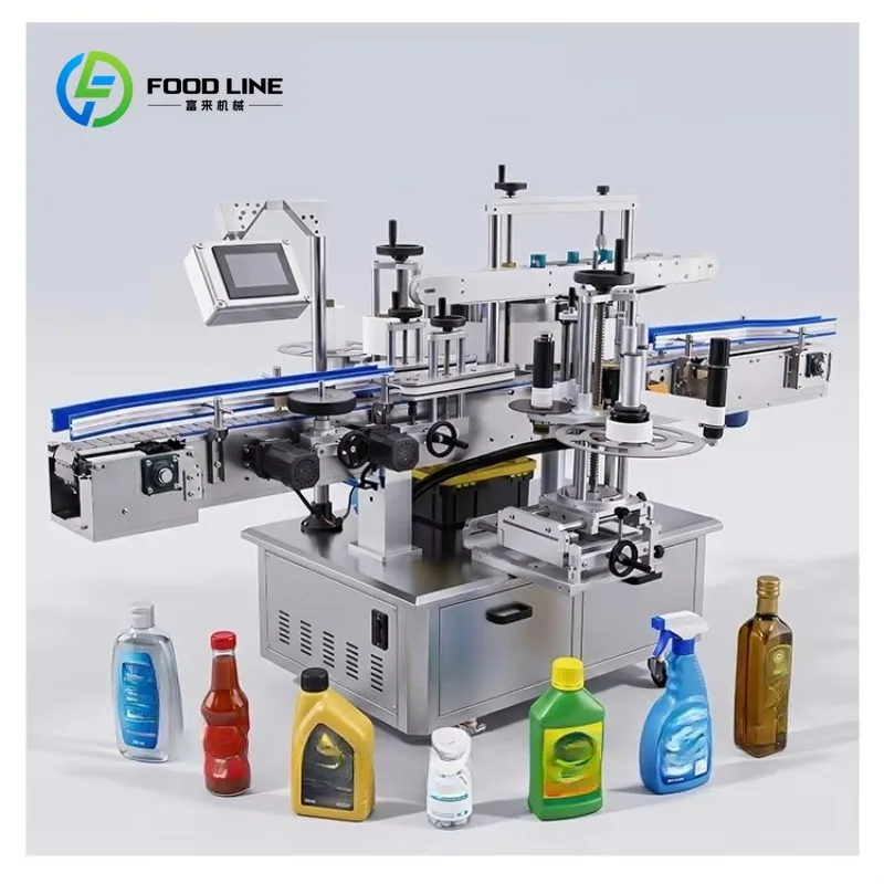 Custom Made Auto Round Plastic Bottle  Labeling Machine Sticker Label Applicator Automatic Front