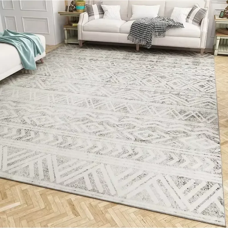 Large Modern Simple Non-Slip Area Rugs Dirt-Resistant 8'x10' (2.44*3.05m)Printed Stripes Carpet for Living Room