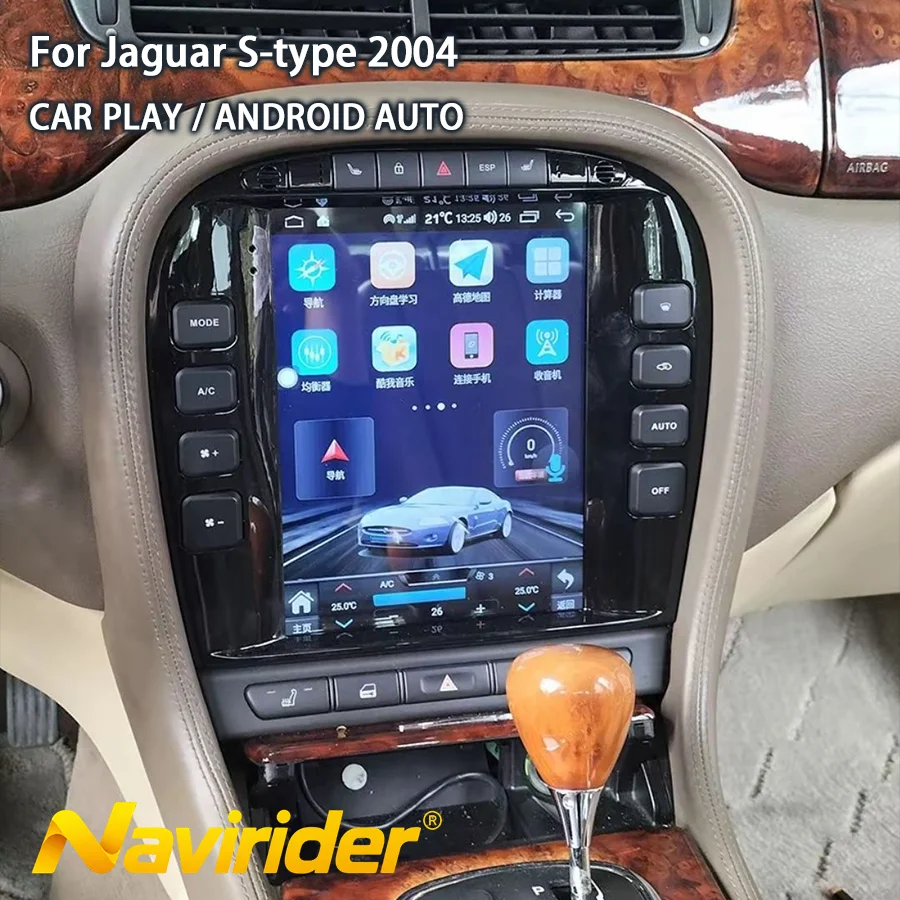 Android Head Unit For Jaguar S-type 2004 Backup Camera Support WIFI Built‑in GPS Navigation 4G Carplay Android auto Touch Screen